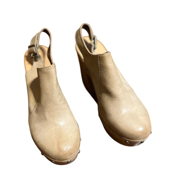 Korks Delaney Sling Back Platform Shoes Clogs - Picture 1 of 7